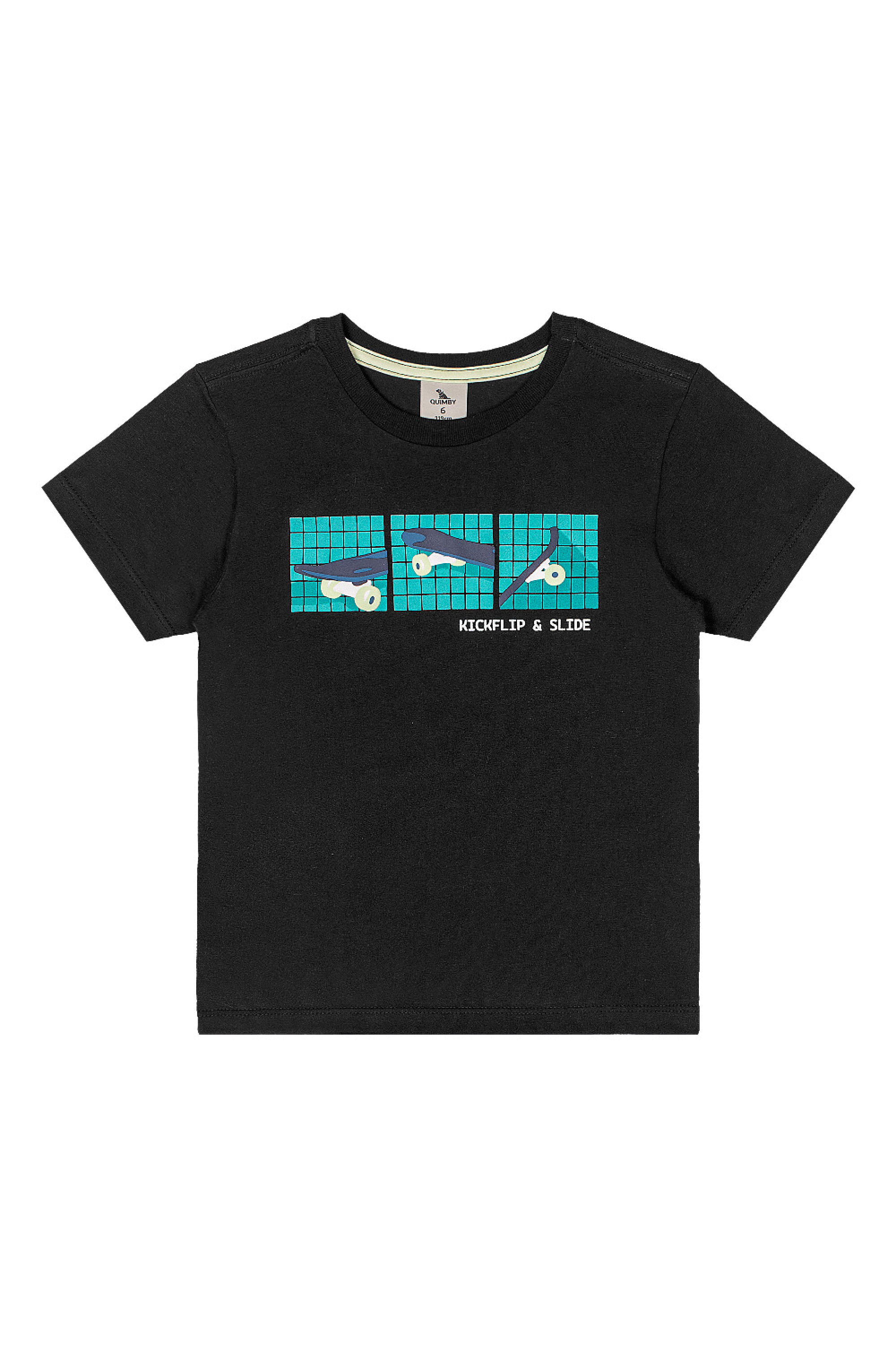 Conjunto Infantil Camiseta Skate e Bermuda (Preto) Quimby - Imagem 39
